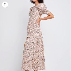 O.P.T. Hayden Floral Open Back Maxi Dress Few Moda Sz M NWT